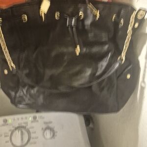 Juicy Couture Black Leather Selma Bag and Matching Wallet